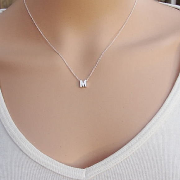 Initial Pendant Charm Necklace