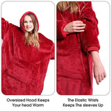 Coral and Sherpa Fleece Blanket-Wear With Sleeves